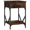 Table de chevet chêne fumé 40x42x60 cm bois d'ingénierie 