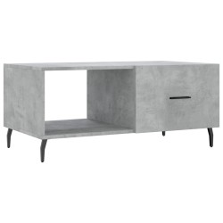Table basse gris béton 90x50x40 cm bois d'ingénierie 