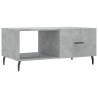 Table basse gris béton 90x50x40 cm bois d'ingénierie 