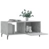 Table basse gris béton 90x50x40 cm bois d'ingénierie 