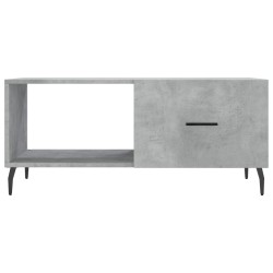 Table basse gris béton 90x50x40 cm bois d'ingénierie 
