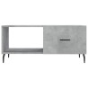 Table basse gris béton 90x50x40 cm bois d'ingénierie 