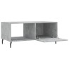 Table basse gris béton 90x50x40 cm bois d'ingénierie 