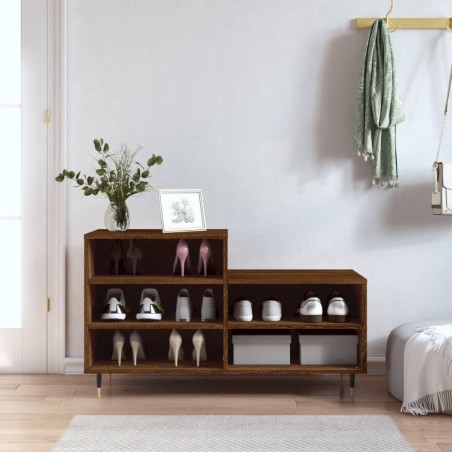 Armoire à chaussures Chêne marron 102x36x60cm Bois d'ingénierie 