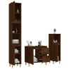 Ensemble d'armoires de salle de bain 3 pcs chêne marron 