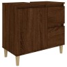 Ensemble d'armoires de salle de bain 3 pcs chêne marron 