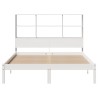 Lit bibliothèque sans matelas blanc 120x190 cm bois pin massif 