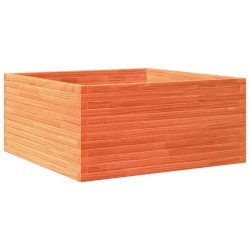Jardinière cire marron 100x100x46 cm bois de pin massif 