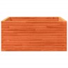 Jardinière cire marron 100x100x46 cm bois de pin massif 