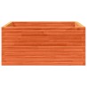 Jardinière cire marron 100x100x46 cm bois de pin massif 