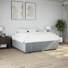 Cadre de lit sans matelas gris clair 200x200 cm tissu 