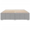 Cadre de lit sans matelas gris clair 200x200 cm tissu 