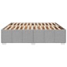 Cadre de lit sans matelas gris clair 200x200 cm tissu 