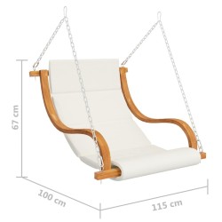 Balancelle sans balançoire et coussin Bois courbé 