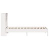 Lit bibliothèque sans matelas blanc 90x200cm bois de pin massif 