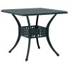 Table de jardin vert 80x80x75 cm aluminium coulé 