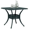 Table de jardin vert 80x80x75 cm aluminium coulé 
