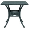 Table de jardin vert 80x80x75 cm aluminium coulé 