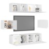 Ensemble de meubles TV 6 pcs Blanc Bois d'ingénierie 