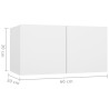 Ensemble de meubles TV 6 pcs Blanc Bois d'ingénierie 