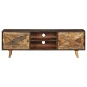 Meuble TV Bois de manguier massif 140 x 30 x 45 cm 