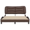 Cadre de lit sans matelas marron 120x200 cm similicuir 