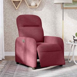 Fauteuil inclinable électrique Rouge bordeaux Tissu 