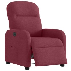 Fauteuil inclinable électrique Rouge bordeaux Tissu 