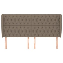 Tête de lit avec oreilles Taupe 203x23x118/128 cm Tissu 