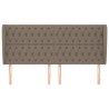 Tête de lit avec oreilles Taupe 203x23x118/128 cm Tissu 