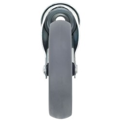 24 pcs Roulettes pivotantes à trou de boulon 125 mm 
