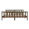 Cadre de lit sans matelas marron miel bois massif 200x200 cm 