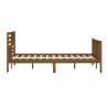 Cadre de lit sans matelas marron miel bois massif 200x200 cm 
