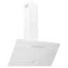 Hotte murale 90 cm Acier et verre trempé Blanc 