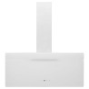 Hotte murale 90 cm Acier et verre trempé Blanc 