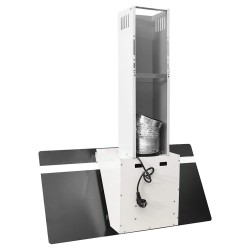 Hotte murale 90 cm Acier et verre trempé Blanc 