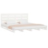 Cadre de lit sans matelas blanc 120x200 cm bois de pin massif 