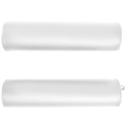 Table de massage pliable 4 cm d'épaisseur et 2 traversins Blanc 