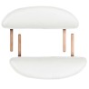 Table de massage pliable 4 cm d'épaisseur et 2 traversins Blanc 