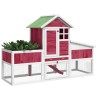 Clapier rouge 170x63x113 cm bois de pin massif 