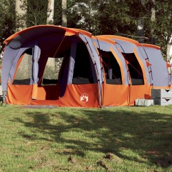 Tente familiale tunnel 8 personnes gris imperméable 