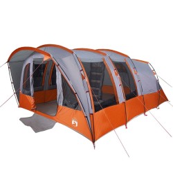Tente familiale tunnel 8 personnes gris imperméable 