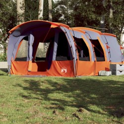 Tente familiale tunnel 8 personnes gris imperméable 