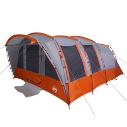Tente familiale tunnel 8 personnes gris imperméable 