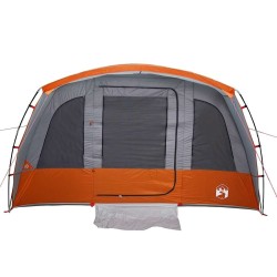 Tente familiale tunnel 8 personnes gris imperméable 