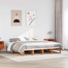 Cadre de lit sans matelas cire marron 180x200cm bois pin massif 