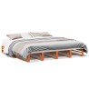 Cadre de lit sans matelas cire marron 180x200cm bois pin massif 