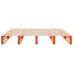 Cadre de lit sans matelas cire marron 180x200cm bois pin massif 