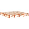 Cadre de lit sans matelas cire marron 180x200cm bois pin massif 