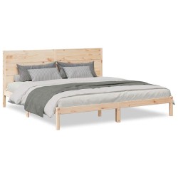 Cadre de lit extra long sans matelas 200x210 cm bois massif 